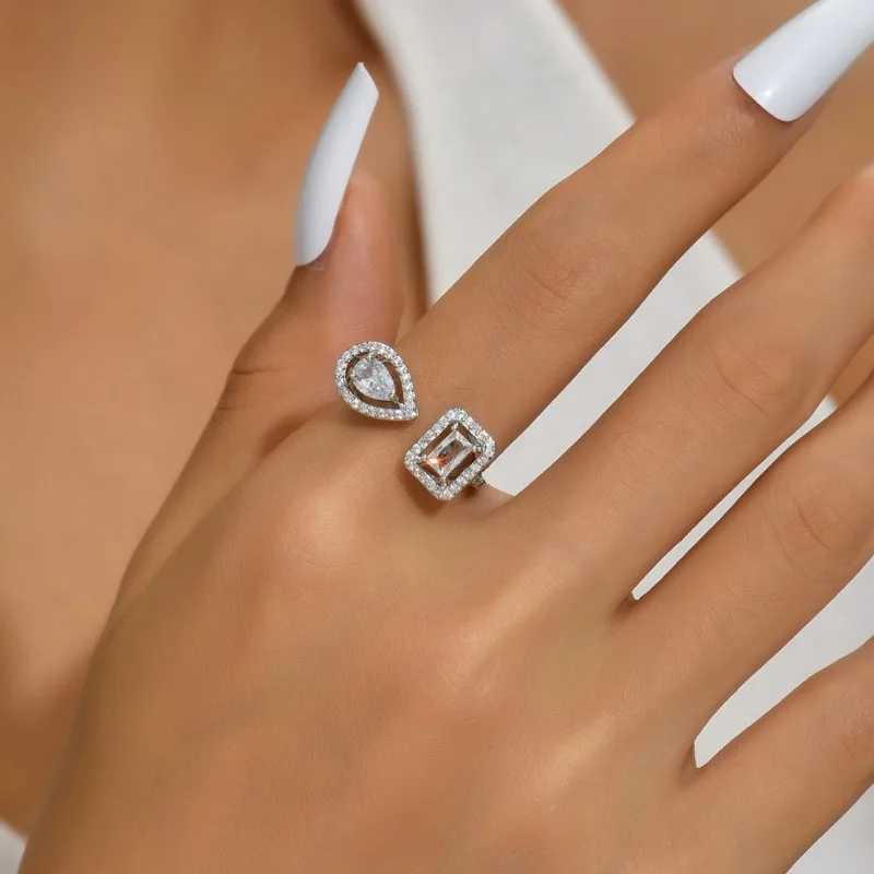 Water Drop Promise Ring Lab Diamond 925 Sterling Silver Party Wedding Band Rings for Women Bridal Engagement Jewelry GiftXJ250514