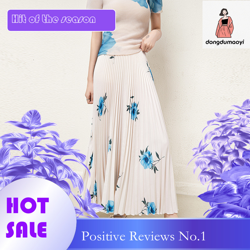 dongdumaoyi Miyake Fashion Set, Women's 2025 Summer New Style, High end Folded Large T-shirt, Top, pleated skirt two-piece set
