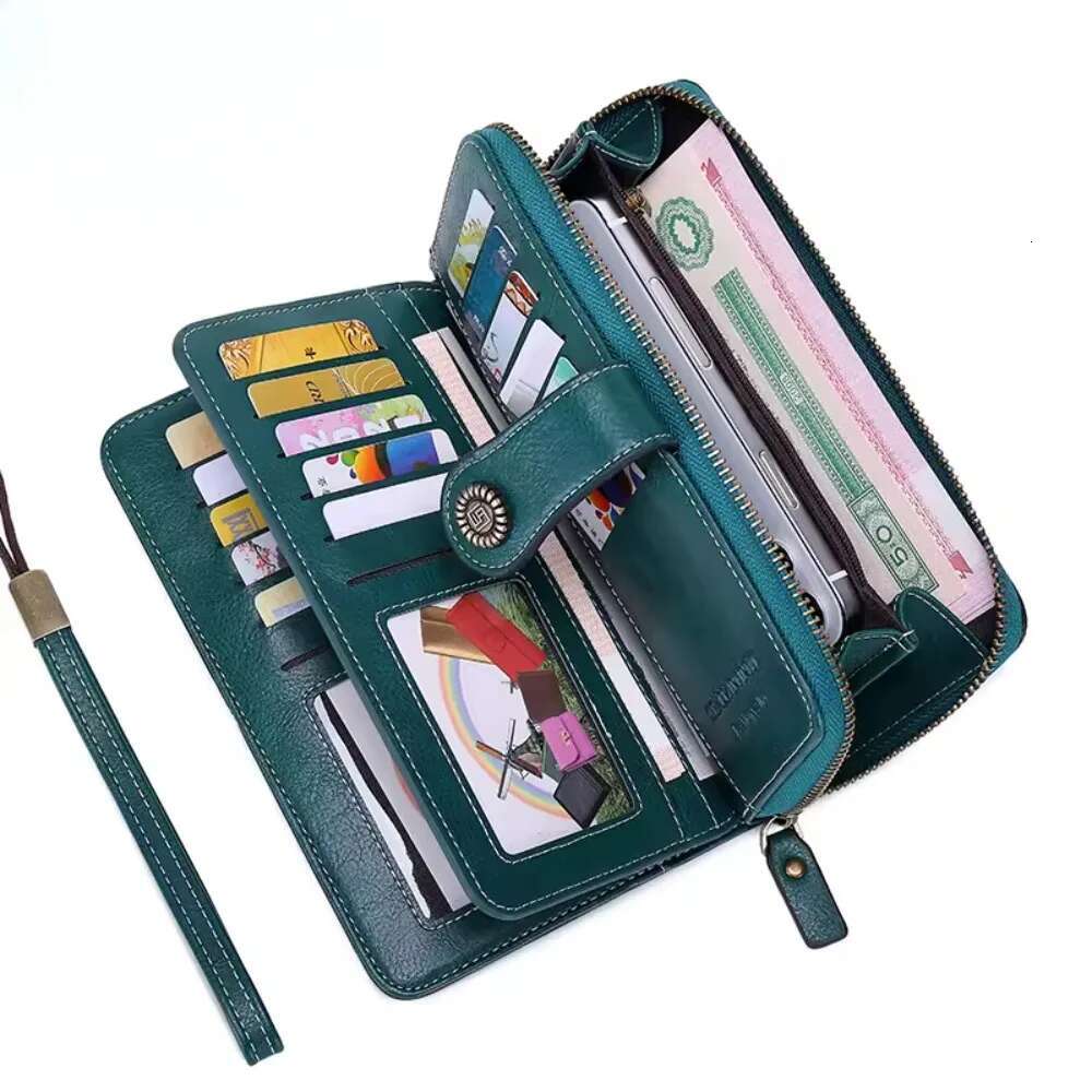High Quality Women Wallet Anti-theft Leather Wallets For Woman Long Zipper Large Ladies Clutch Bag Female Purse Card Holder