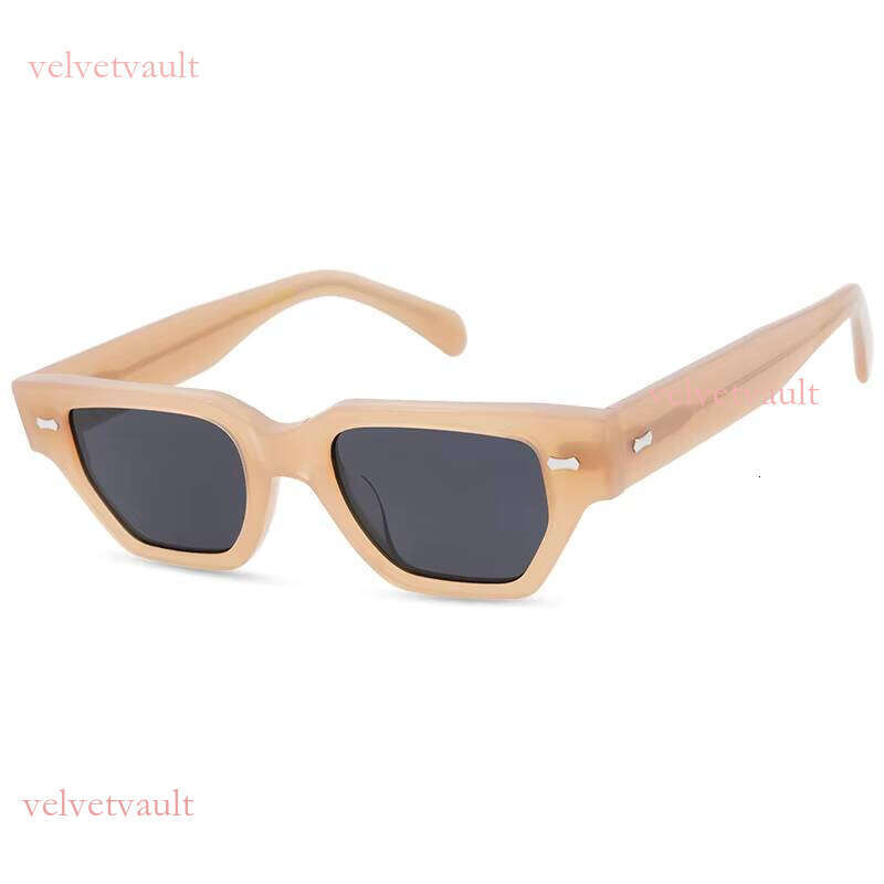 Bold geometric glasses, thick small frame acetate fiber sunglasses, made by craftsmen with a two tone finish