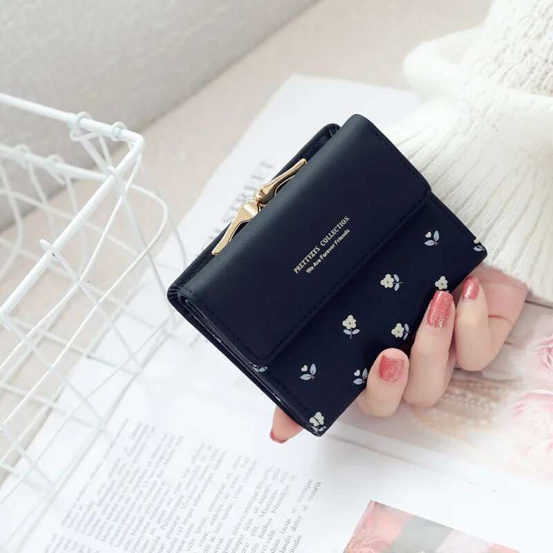 Wallets and Purses PU Leather Money Bag Female Short Hasp Purse Small Coin Card Holders Cute Girls Clutch New Women Wallet
