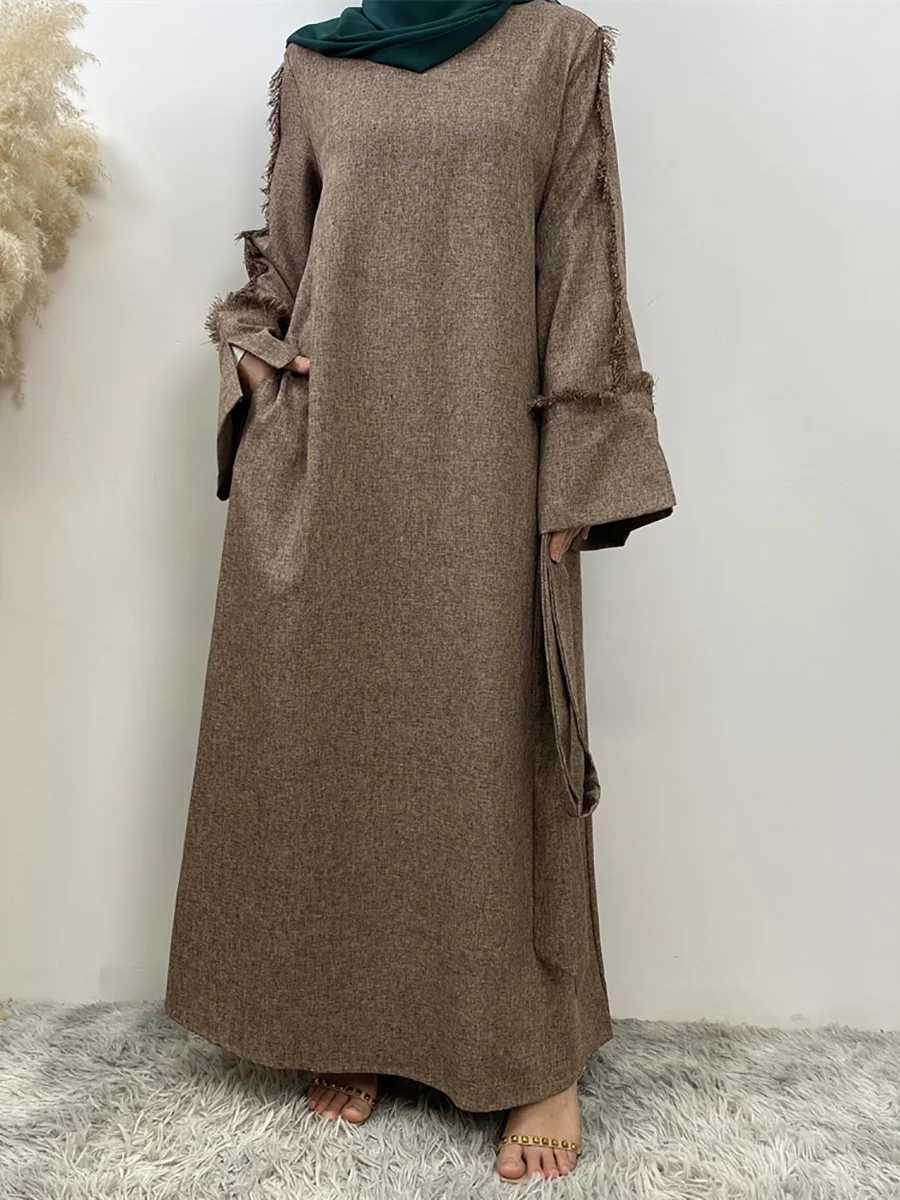 Fashion Abaya Dubai Luxury Islamic Dresses Ramadan Linen Kaftans For Women Muslim Dress Turkey Caftan Marocain Femme Robe Ka X250514