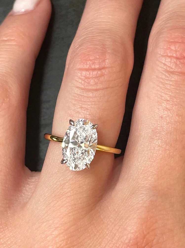 925 Sterling Silver Gorgeous Shiny 1-8CT Zircon Oval Stone Ring For Women Engagement Wedding Luxury High Quality Fine JewelryXJ250514