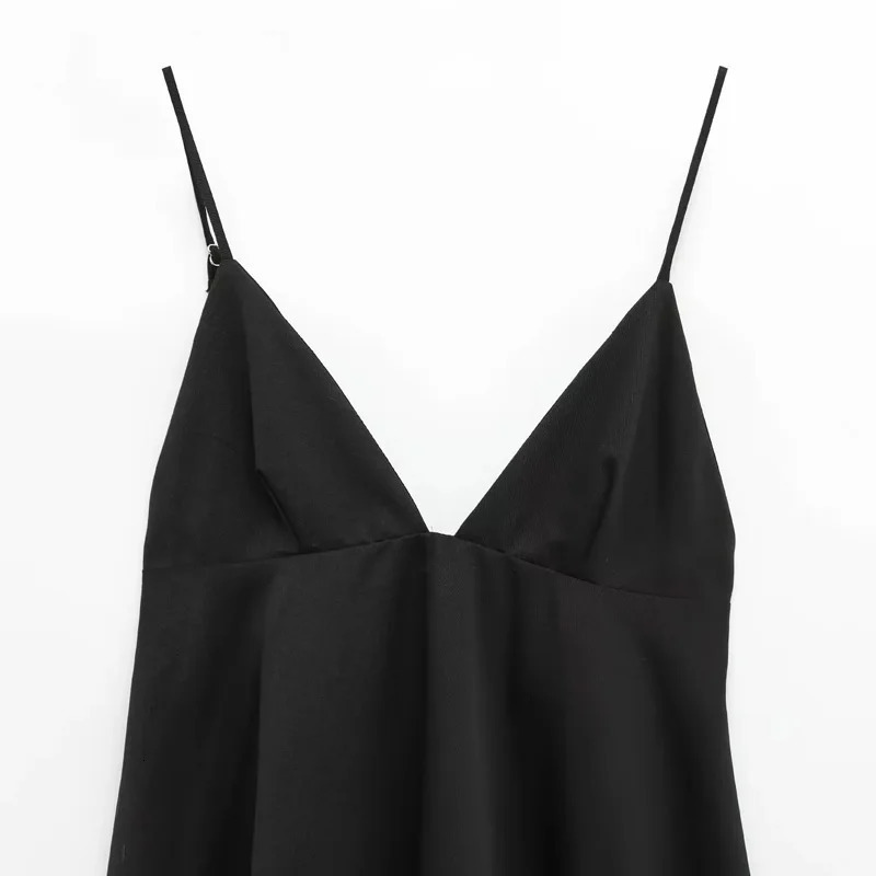 TRAF Womens Black Dress Summer Slip Sleeveless Mini Woman Backless Sexy Evening Dresses Strappy Beach Short 250514