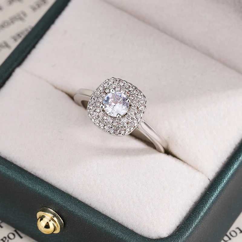 925 Silver Plated Ring for Women Stylish Shiny AAAA Zircon Ring Stylish Silver Jewelry Anniversary Gift Engagement RingXJ250514