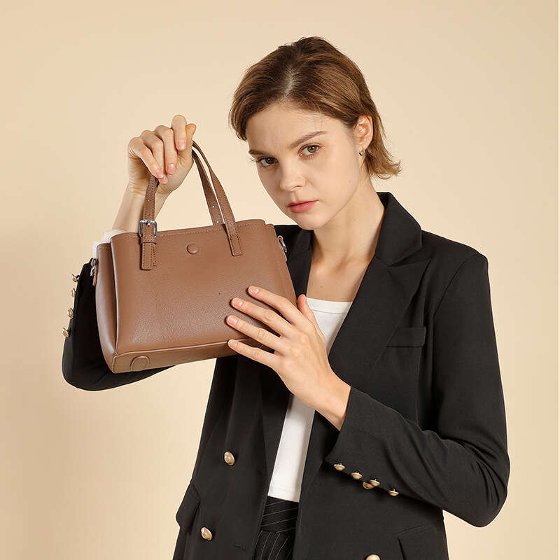 Stylish Head Handheld Tote For Commuting Multi Layer Practical Leather Cross Shoulder Women's Bag