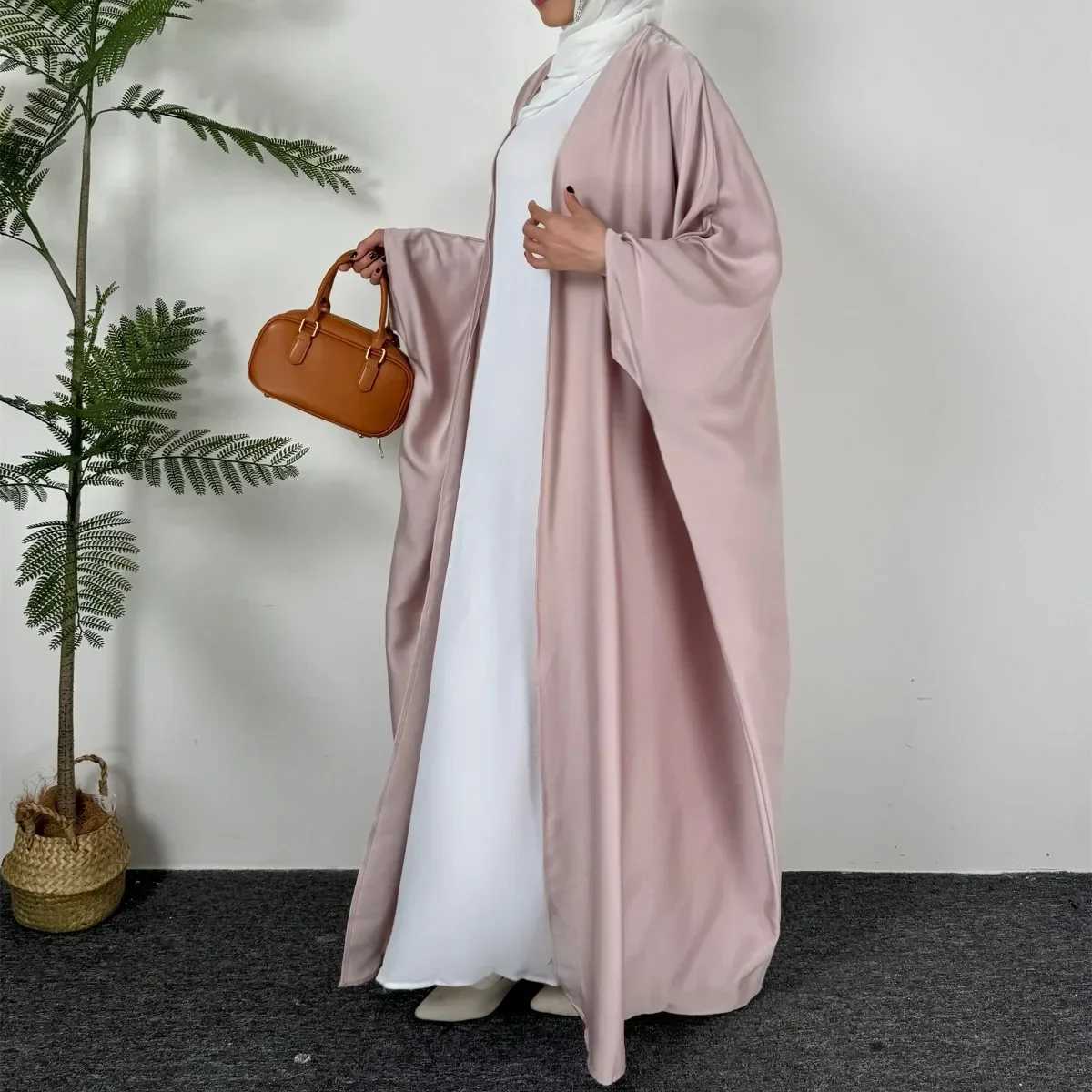 Muslim Open Front Abaya Loose Long Slve Wearout Kaftan Maxi Length Dress Women Jilbabs Cardigan Coat Slveless Inner Dress X250514