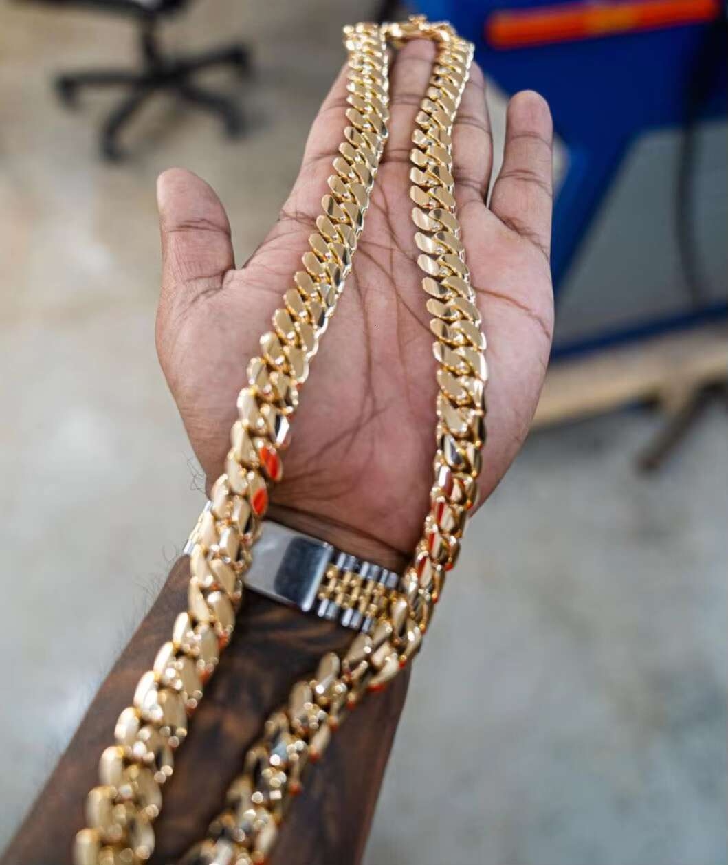 12 mm 925 Sterling Silver Hip Hop Miami Cuban Link Chain 18K Rapper Mens Cuban Necklace Gold Party Engagement Gift