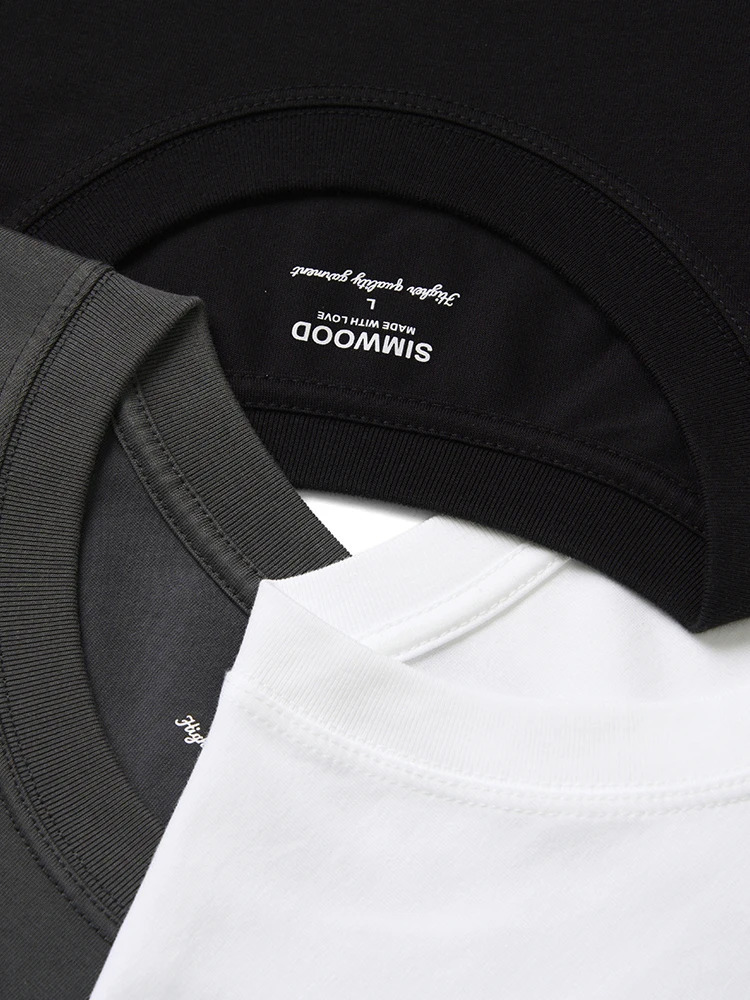Spring Long Sleeve Mens Solid Color Oneck Top Large Size High Quality Basic Tshirt 250530