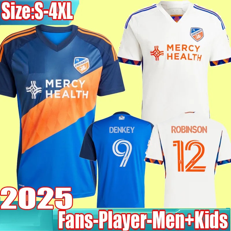 2025 2026 DENKEY Soccer Jerseys Kids Kit Man 26 25 Football Shirt Away White BOUPENDZA ACOSTA ROBINSON MIAZGA BARREAL Goalkeeper