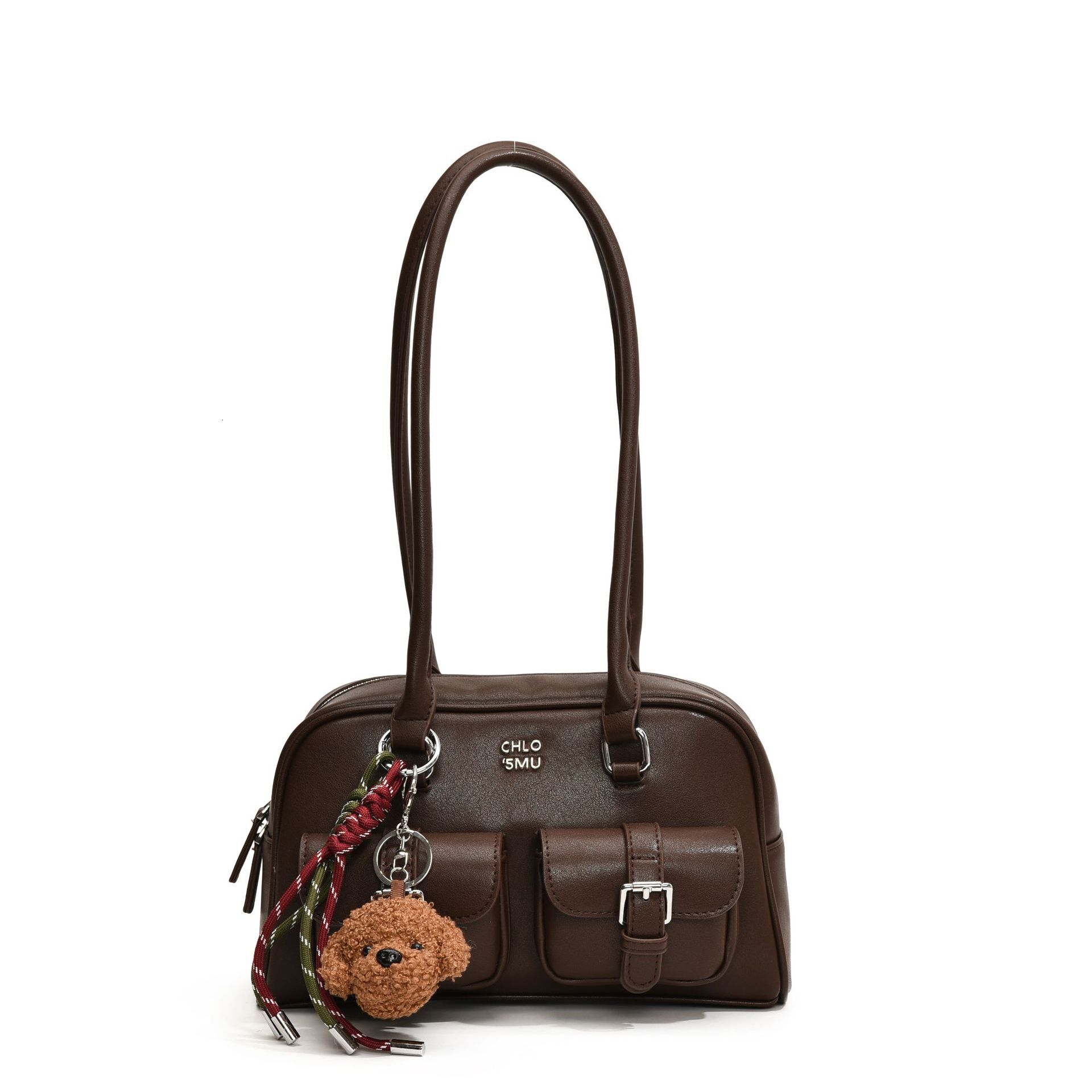 Matte hand-held bowling for women 2025 new shoulder bag, large capacity commuting Boston pillow bag