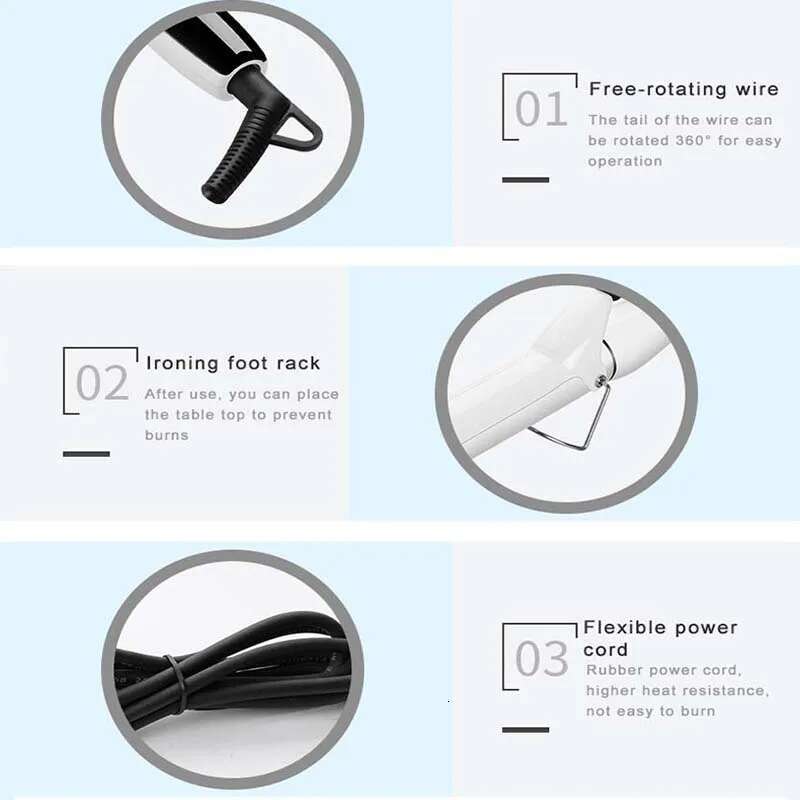 Hair Curling Electric Ceramic Large Wave 25Mm Professional Curly Bangs Inside Button Curler Iron Styling Tool