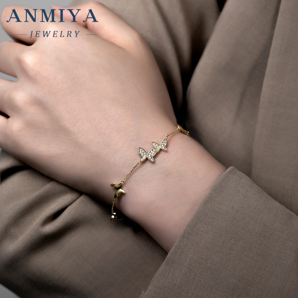 Luxury S925 Silver Jewelry Multiple-Butterfly Bracelet,Glamorous Butterfly Jewelry for Special Gift