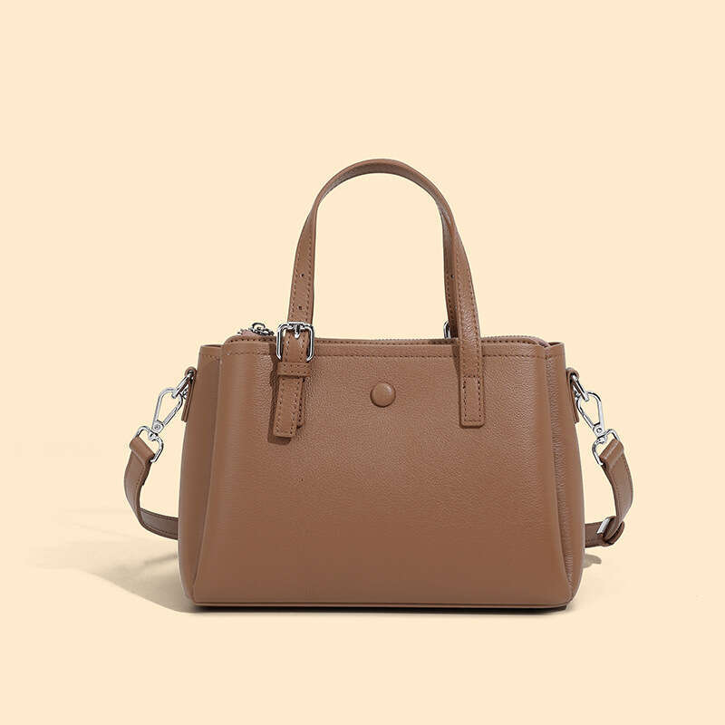 Stylish Head Handheld Tote For Commuting Multi Layer Practical Leather Cross Shoulder Women's Bag