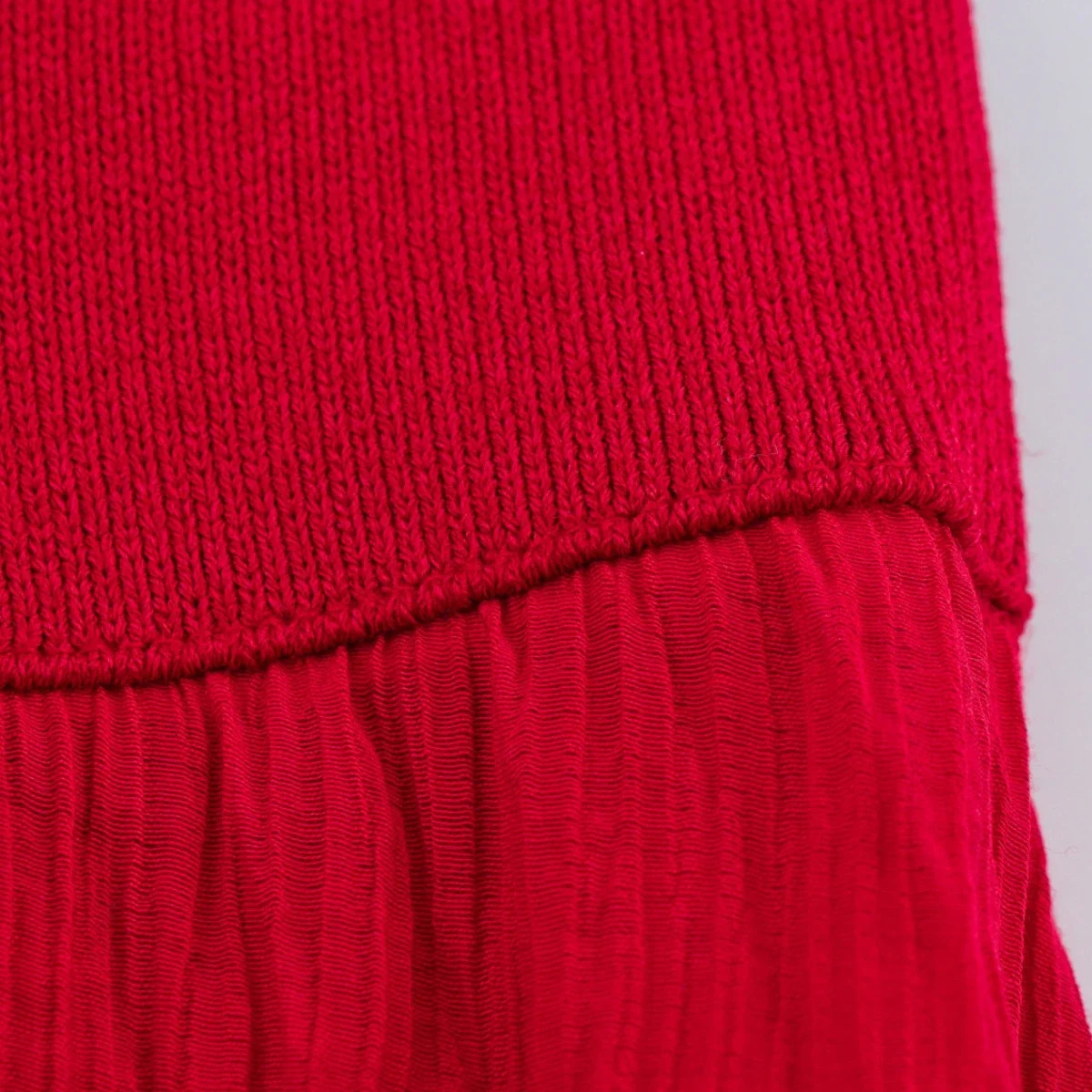 ZBZA Womens Knitted Patchwork Dress Round Neck Sleeveless Drape Loose Hem Midlength Skirt Spring Summer Fashion Long 250514