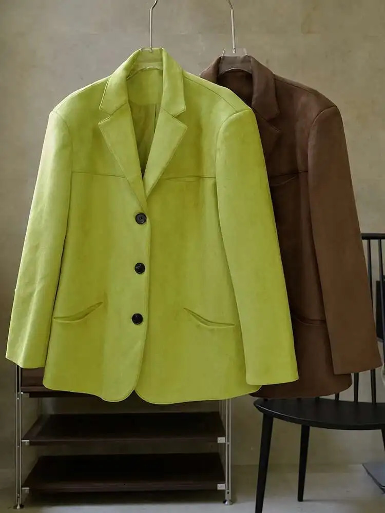 LANMREM Fashion er Blazers For Women Single Breasted Long Sleeve Temperament Simplicity Jackets 2025 Autumn 26D6799 250513