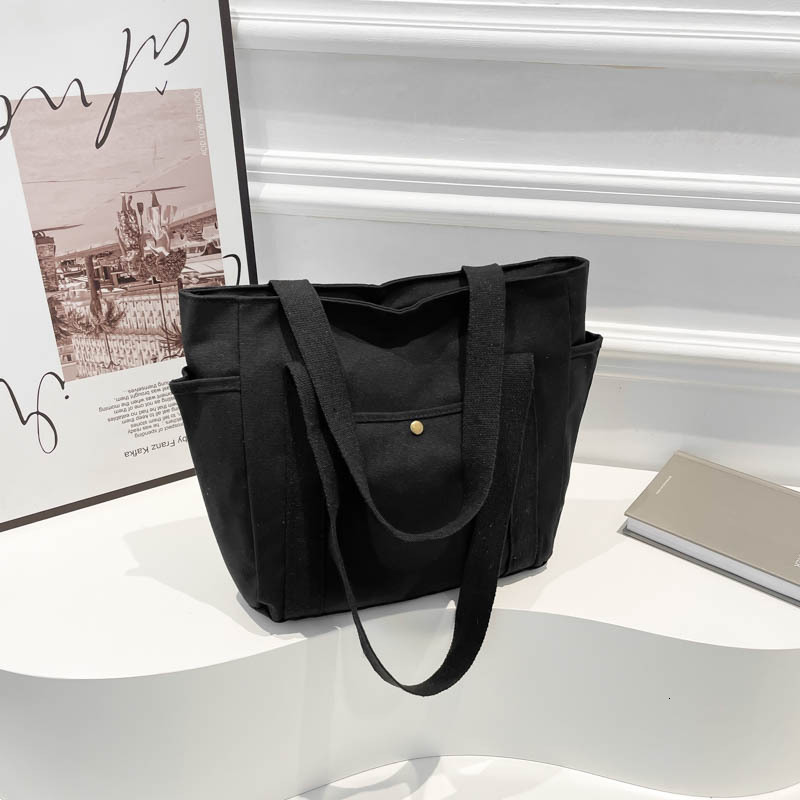 Free Delivery Designer Bag Canvas Women's Hand Shoulder Versatile Hand For College Students Commuting Large Capacity Tutoring Multiple Pockets Lu