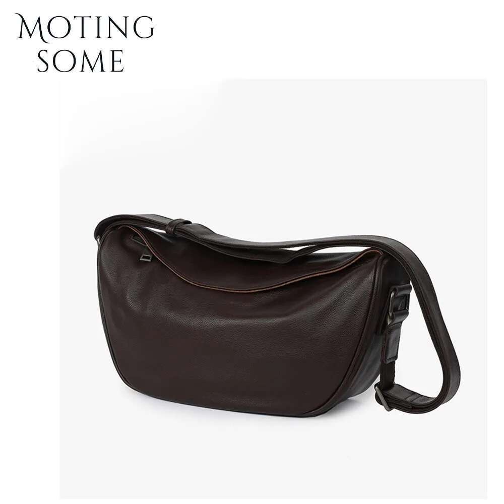 Motingsome Saddle For Women Underarm Cow Hide Leather Bag Small Pouch Fashionable Lady Handbag Travel Pack 2024 New 250515 250515 250515