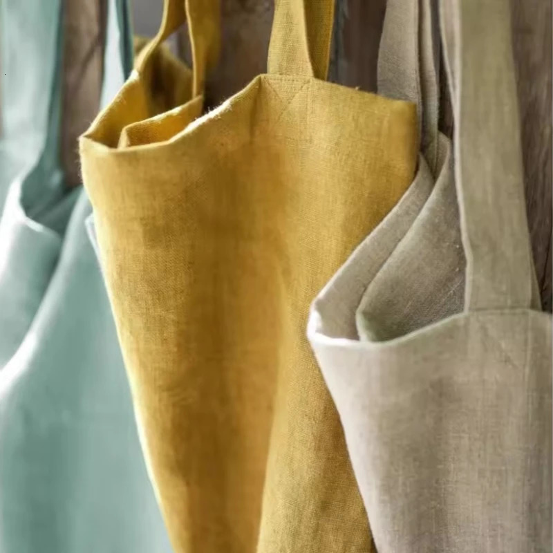 Large Cotton Linen Tote Bags Reusable Ladies Handbag Casual Shoulder Shopping for Women 250514