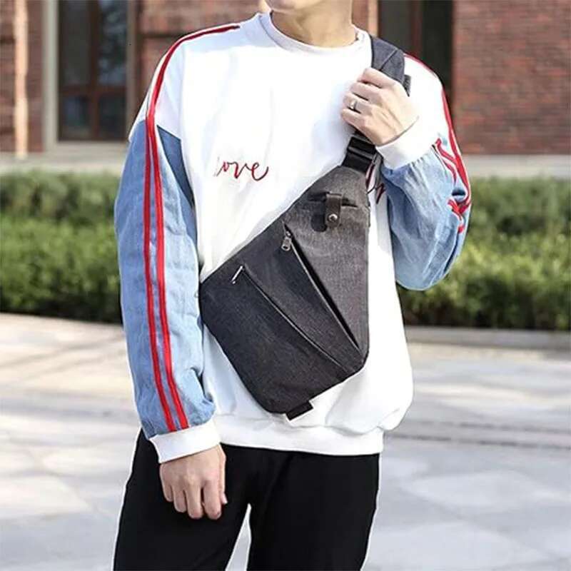 Theft Crossbody Anti Bag, Chest Bags Women Men, Slim Sling Shoulder Bag Anti-theft Design for Travel, Sport, Work , Men, -theft Travel, Sport,