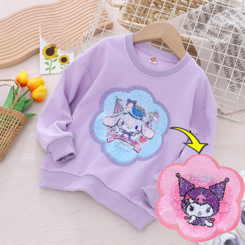 DISNEY Frozen Elsa princess Kids designer clothes girls designer clothes Round neck color changing clothes comfortable and soft.