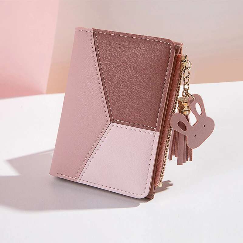 PU Women's Wallet Made of Leather Women Card Holder Foldable Portable Lady Coin Purses
