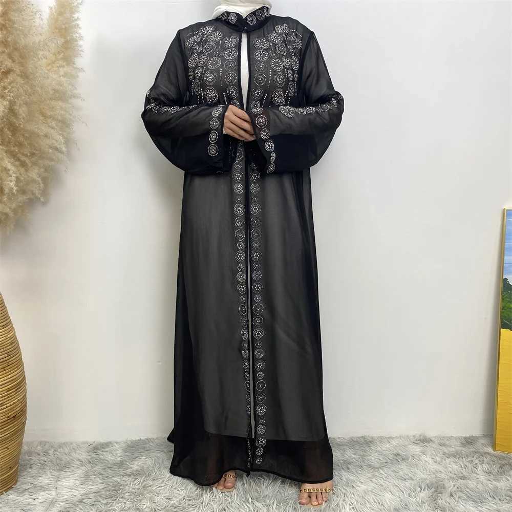 2023 Fashion Muslim Kimono Abaya Cardigan Abaya Ramadan dress Dubai Turkey Eid dress Islamic loose comfortable abaya X250514
