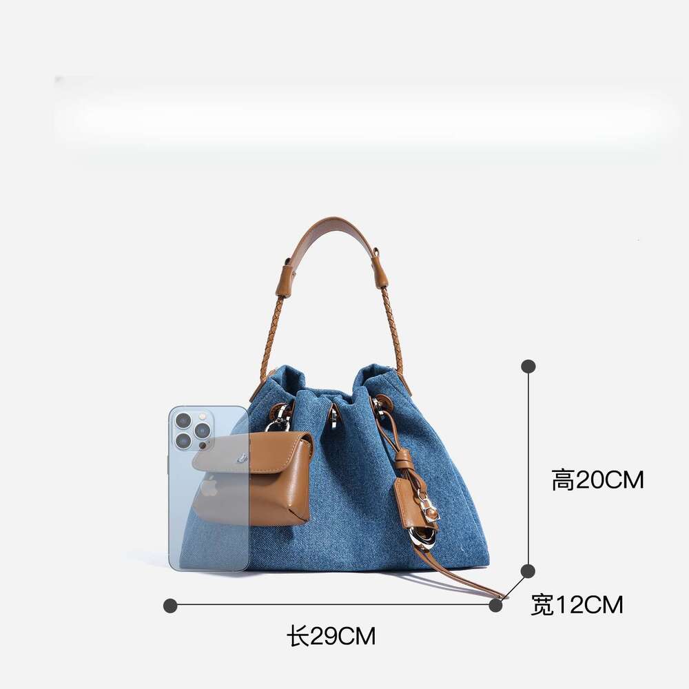2025 Denim Series Handbag Leather Niche Design High-End Sense Fashionable And Simple New Product Crossbody Bag