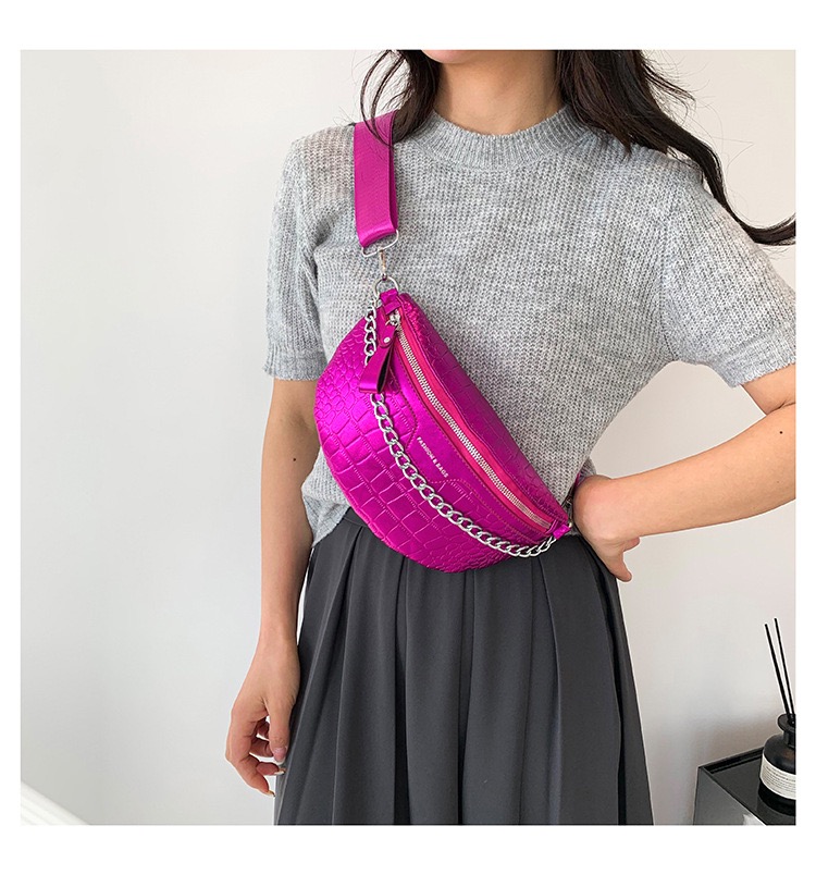 Luxury Chain Waist Bag Fanny pack Fashion Leather Lady Waist pack Handbag Designer Woman Crossbody Chest Bag New Female Belt Bag