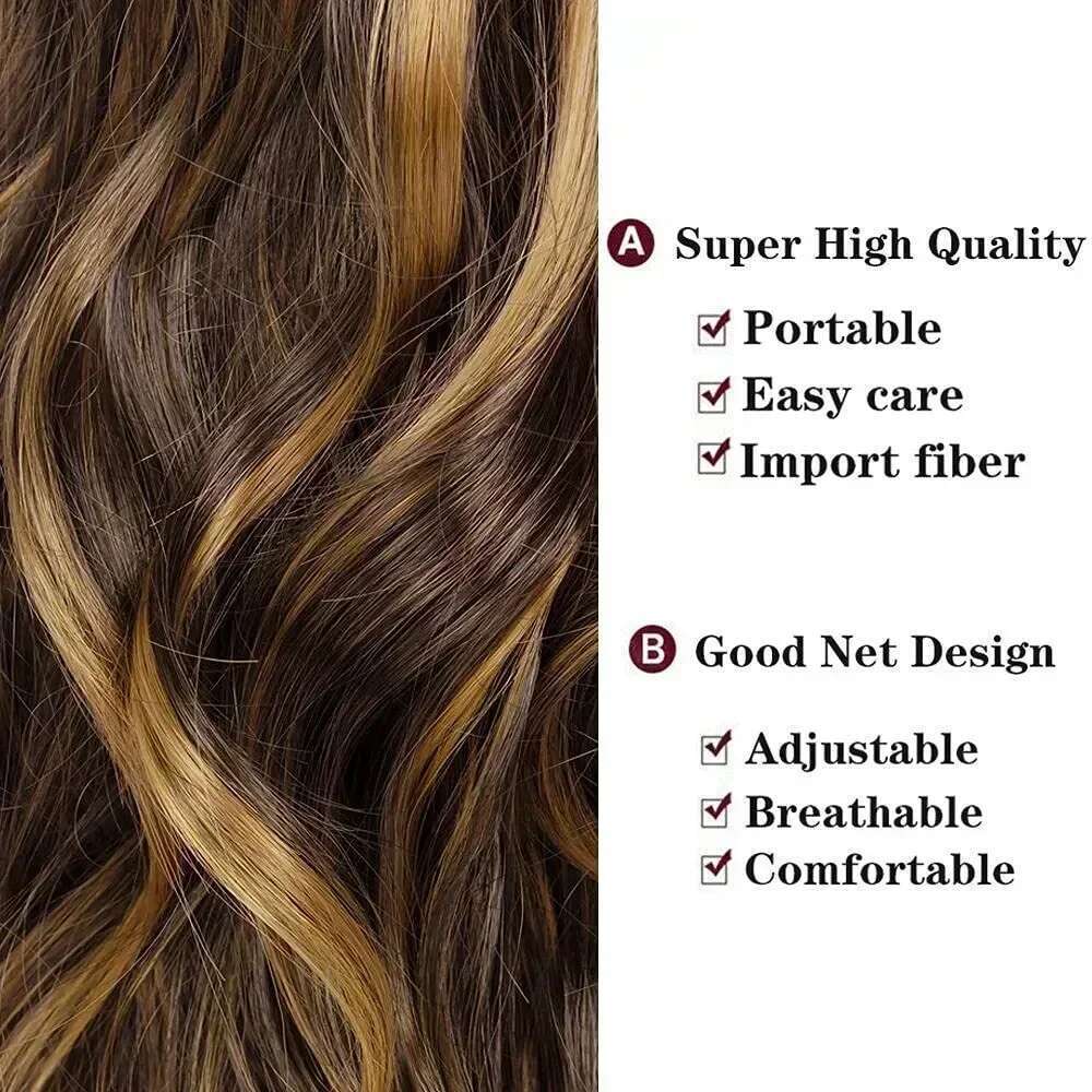Brown Body Wave 13X4 13X6 Synthetic Front Wigs 30 Inch Green Highlight Colored Glueless Lace Wig For Black Women