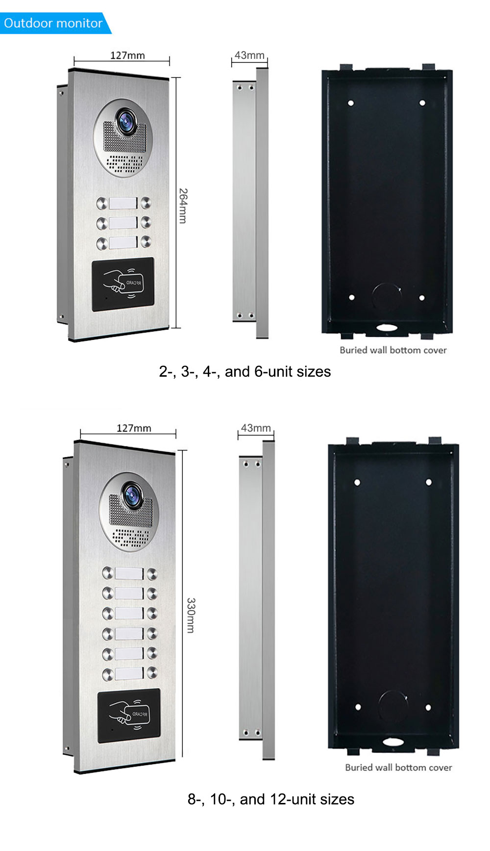 anjielo smart 1080p tuya building smart video doorphone for multiapartment metal doorbell video intercom system ahd 7 inch monitor
