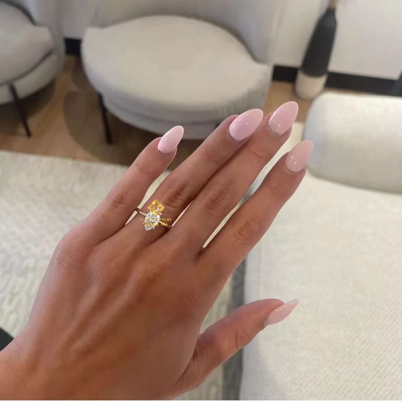 GRA Certified Gorgeous Design Unique 10k Solid Gold Real Gold Women Style 2Ct VVS Marquise Moissanite Engagement Ring