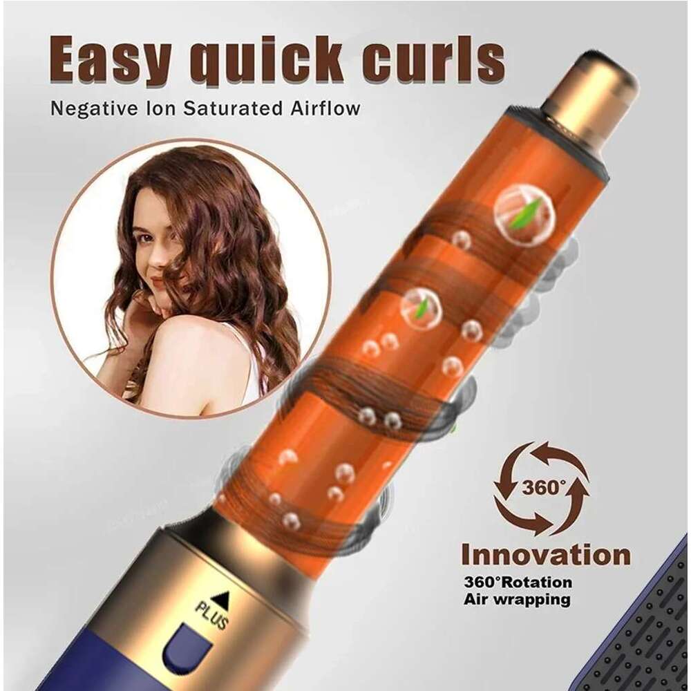Sales Multifunctional 5 IN 1 Hot Air Comb Household Brushless Styling Hair Dryer Automatic Curling Iron
