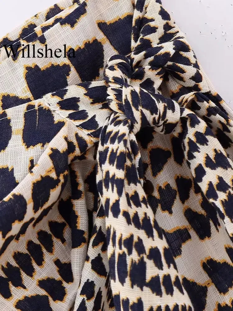 Willshela Women Fashion With Beading Printed Pleated Back Zipper Mini Skirts Vintage High Waist Female Chic Lady 250514