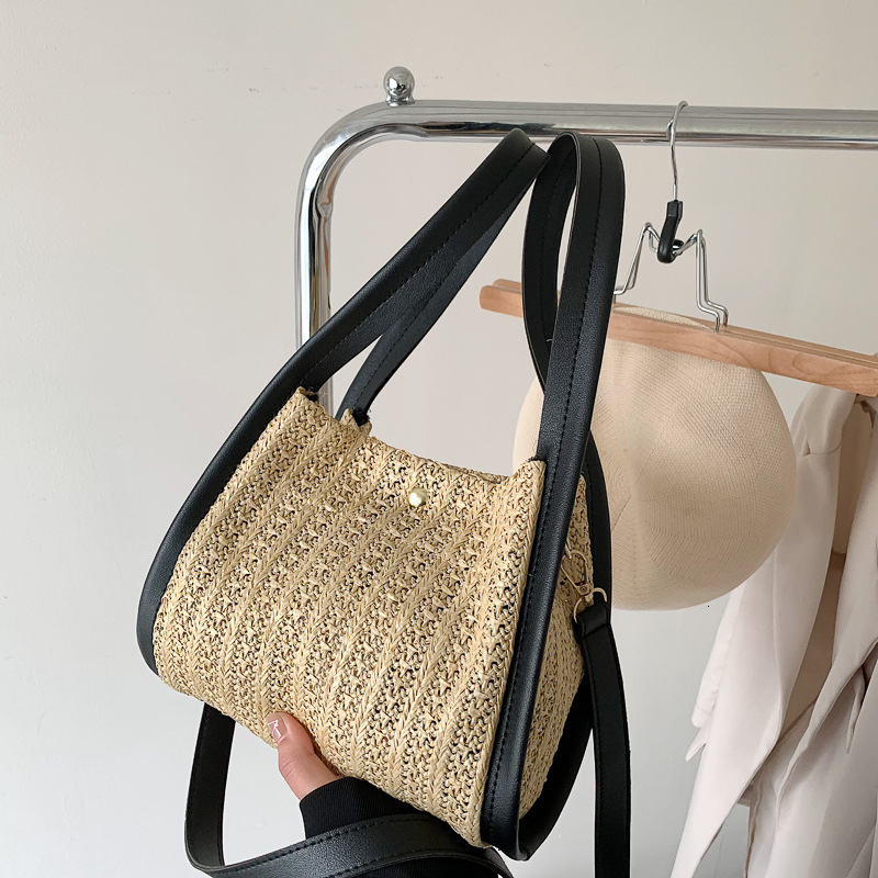 Luxury Bag Forest Style Versatile Casual Single Shoulder Women S 2025 Large New Free Delivery Designer Bag Capacity Underarm Commuting Handheld Straw 