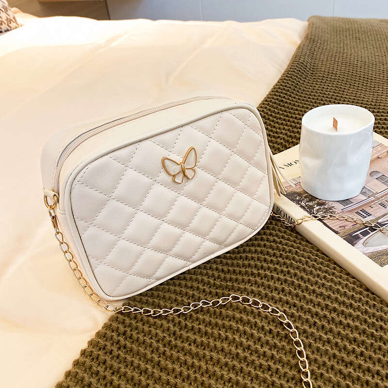 Lingge Chain Camera 2024 Ladies Fashion Small Leisurely Simple Embroidered Phone Bag