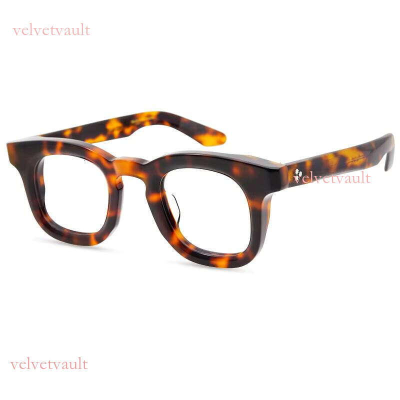 Men's and women's round glasses - heavy-duty acetate fiber frame | handmade high-quality antique copper green