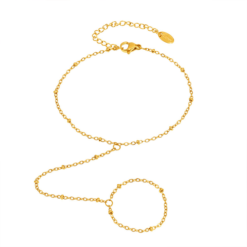 Minimalist Polished Surface Style Stainless Steel Link Bracelet for Men & Women