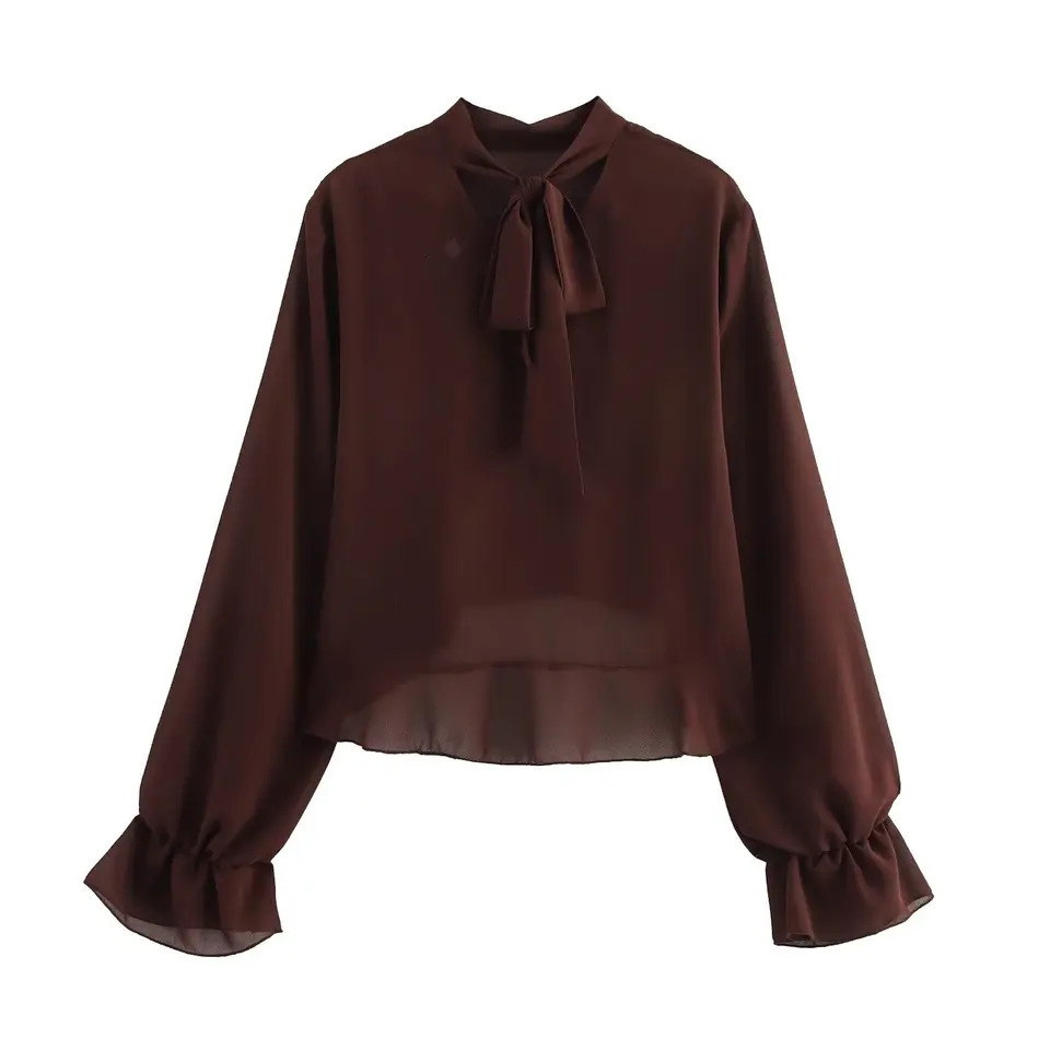 TRAFSHE Shirts Blouses Womens Vintage Clothing Sales Long Sleeve Sexy Summer Spring Tops Blouse 250514