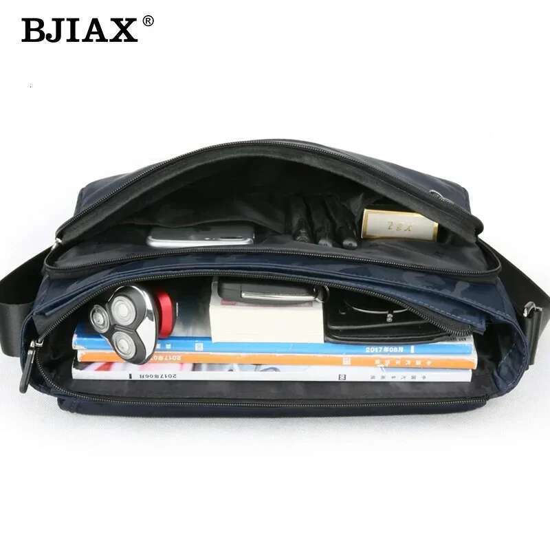 BJIAX Large Capacity Men Crossbody Horizontal Casual Nylon Oxford Fabric Shoulder Men's Bag Canvas Mailman Backpack