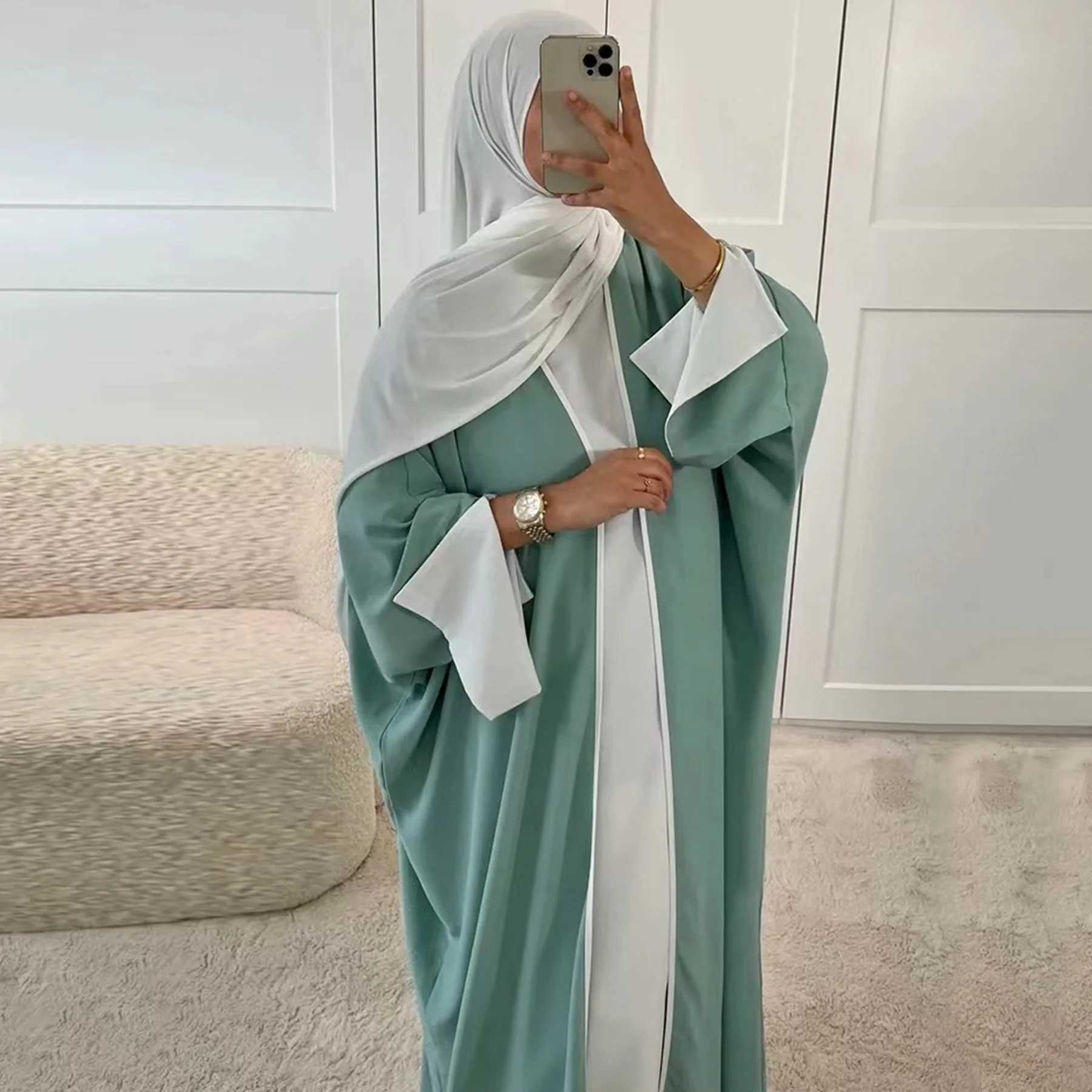 Ramadan Kimono Open Abayas for Women Muslim Maxi Dress Dubai Luxury Abaya Turkey Kaftan Eid Islam Clothing Ka Morocco Caftan X250514