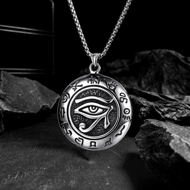 Fashionable outfit, hip-hop style, unisex, personalized, cool, round necklace, collarbone chain
