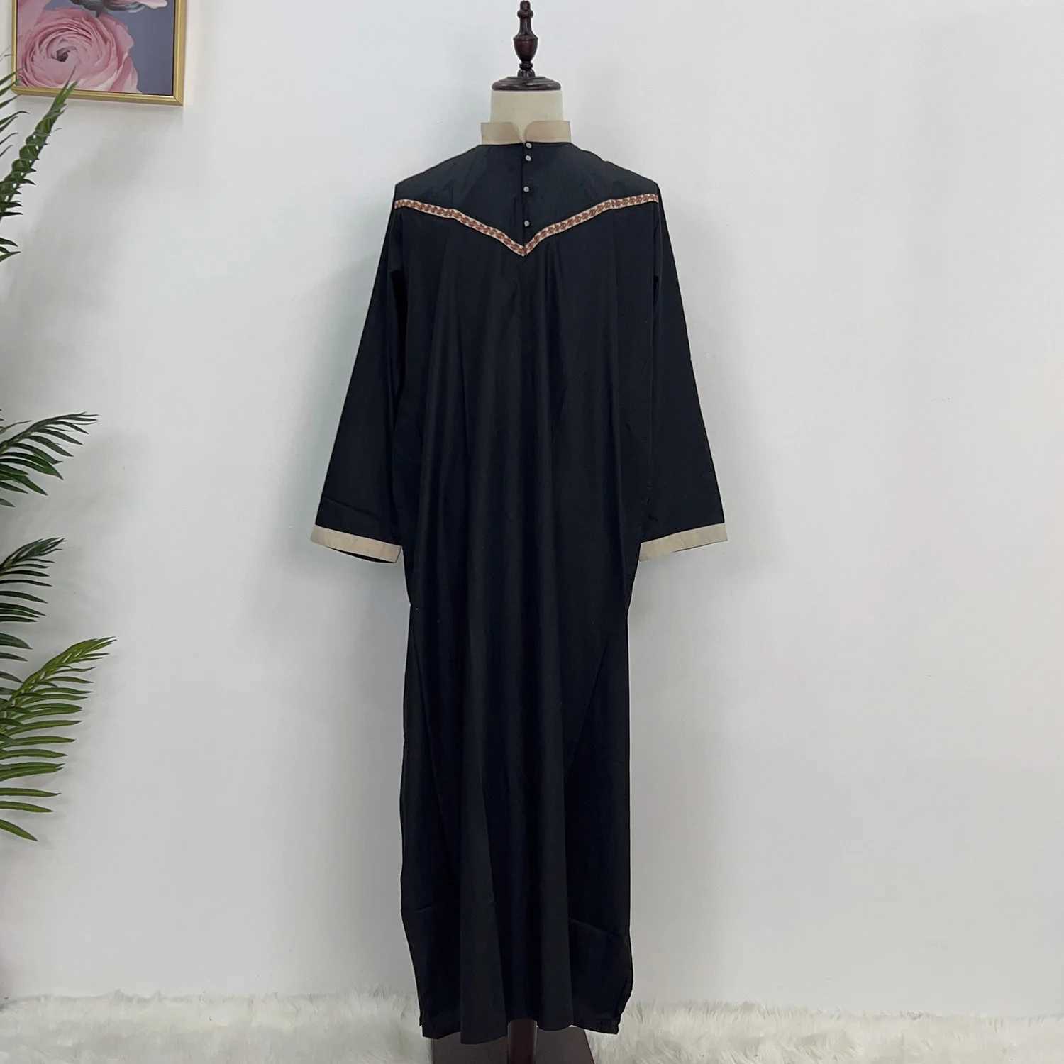 Eid Muslim Men Dress Jubba Thobe Mens Abaya Islamic Eid 2025 Ramadan Long Robe Saudi Musulman Wear Caftan Dubai Arab Dresses X250514