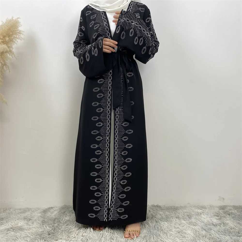 Middle East fashion Muslim women fashion womens Cardigan long dress Dubai Turkey African womens elegant clothing X250514