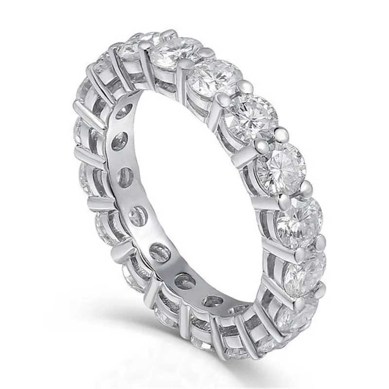 9 Styles Eternity Lab Diamond cz Ring 925 sterling silver Bijou Engagement Wedding band Rings for Women men Charm Party JewelryXJ250514