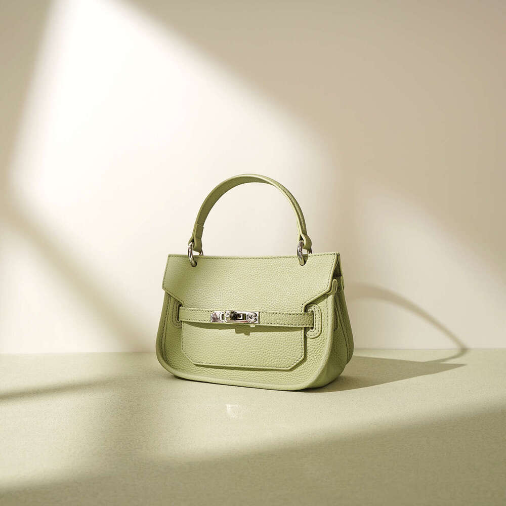 2025 New Mini Small Box Bag With Layered Cowhide Under The Armpit Single Shoulder Crossbody And Genuine Leather For Women