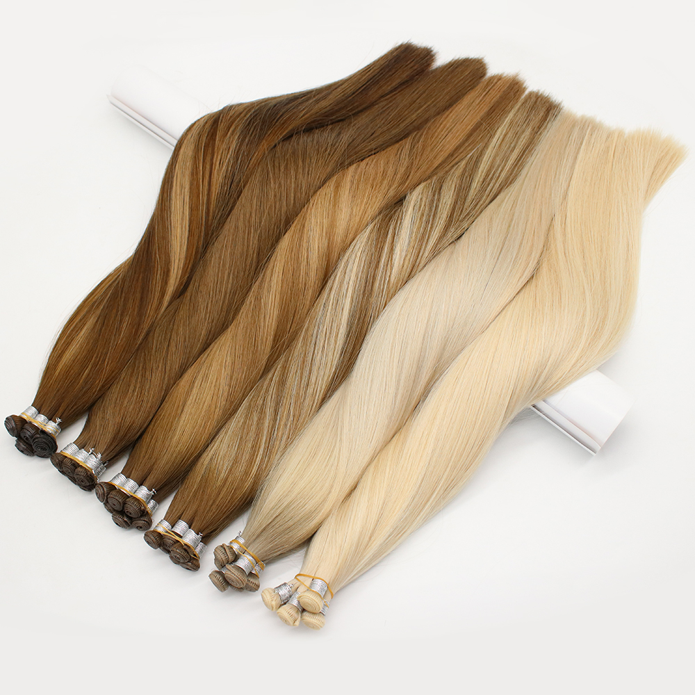 Genius Wefts Elegant Double Drawn Russian Invisible Wefts for Lush Volume & Length