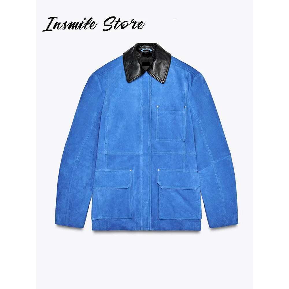Casual Patchwork Women Jacket Turn Down Collar Long Sleeve Pockets Loose Female Jackets 2025 Spring New Fashion Lady Streetwear