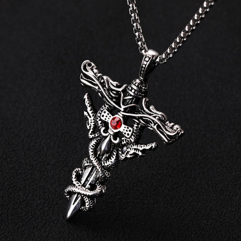 Fashionable and trendy clothing, unisex retro hip-hop personalized cross style accessories