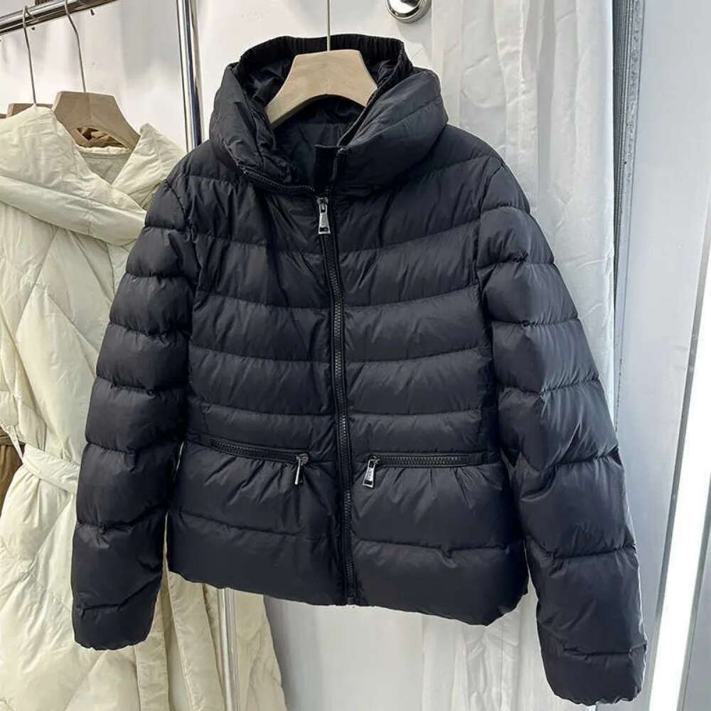 Winter New Coats Puffer Jacket Women Simple Casual Elegant Outerwears Stand-Up Collar Thick Slim Warm Short Down Jackets